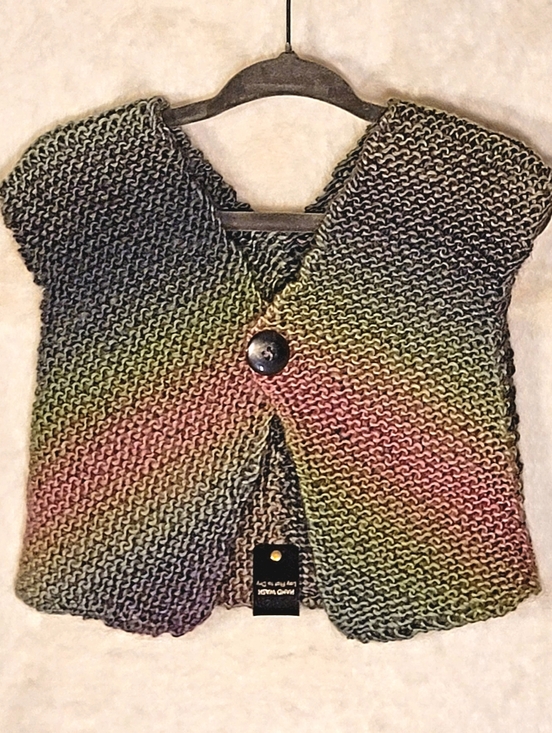 Gibson Girl Knits Other - Hand-Knit Multicolor Garter Stitch Baby Sweater Vest